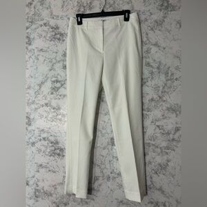 White House Black Market Cream Straight Leg Pants